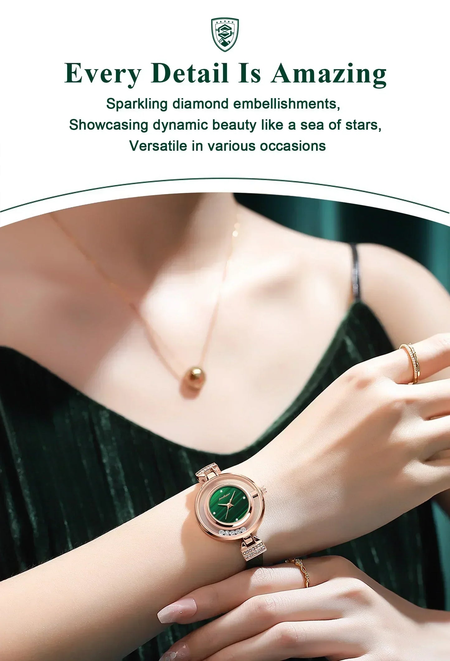 Montre pour Femme : bille de diamant