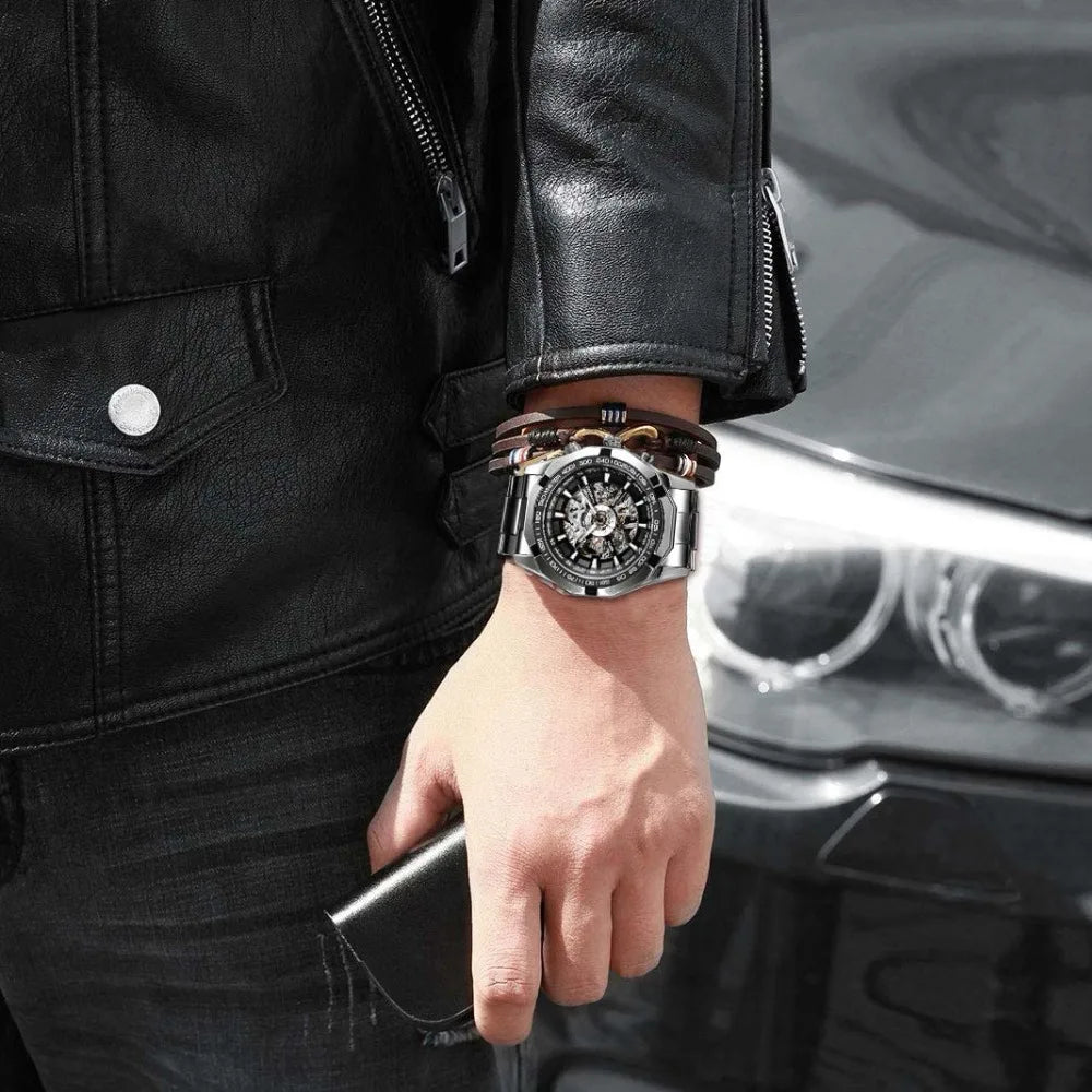 Montre pour Homme : Mouvement Mécanique et Allure Sportive