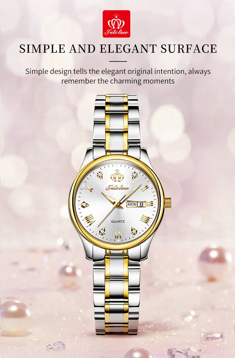 Coffret ensemble montre et bijoux pour femme luxe.