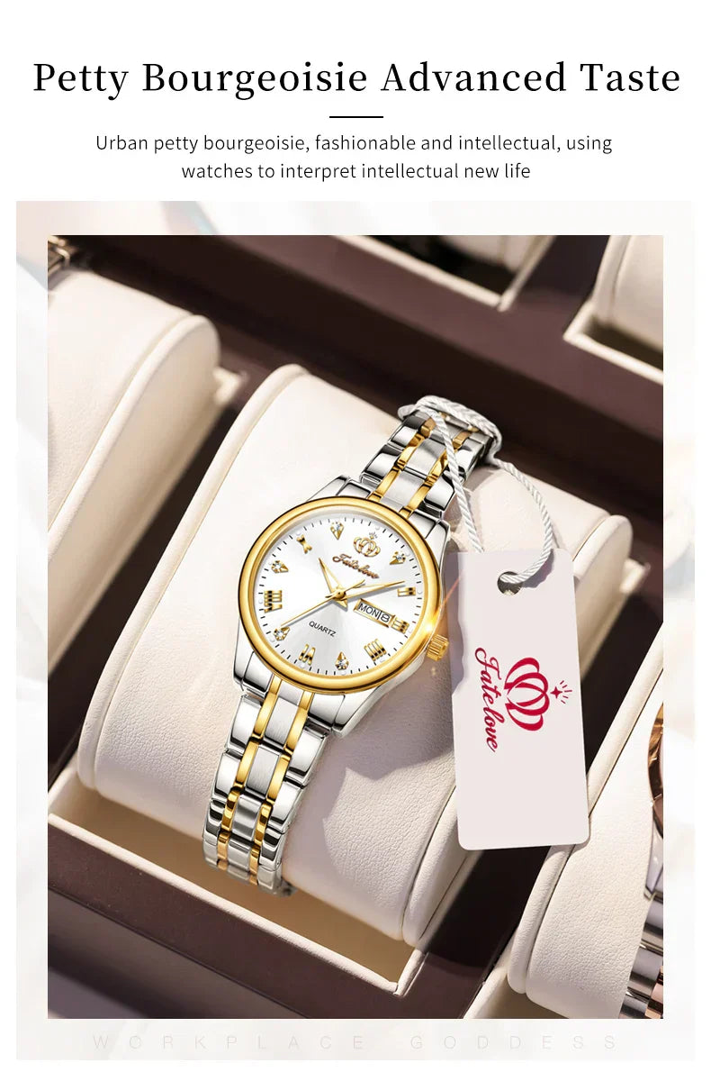 Coffret ensemble montre et bijoux pour femme luxe.