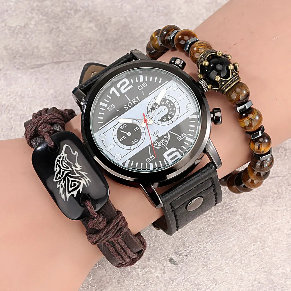 Coffret bracelet et montre pour Homme