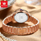 Montre pour Femme : or-rose orner de diamant