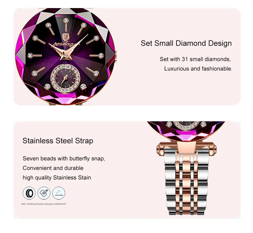 Montre pour Femme : style diamant