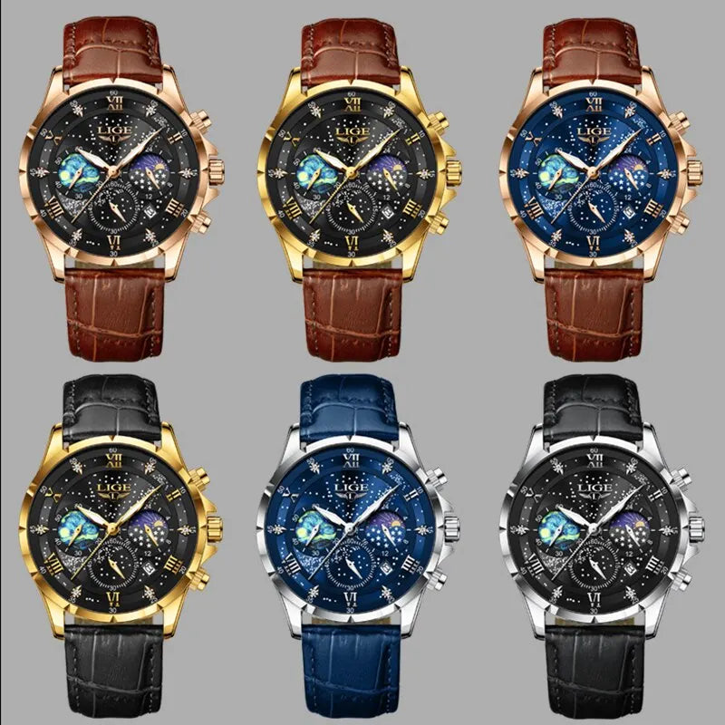 Montre pour Homme :Leather Sports