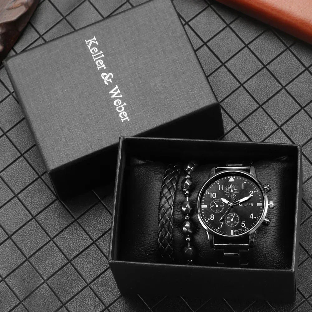 Coffret bracelet et montre pour Homme