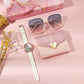 Coffret pour femme Lunette, Porte feuille plus montre style 2.