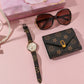 Coffret pour femme Lunette, Porte feuille plus montre style 1.