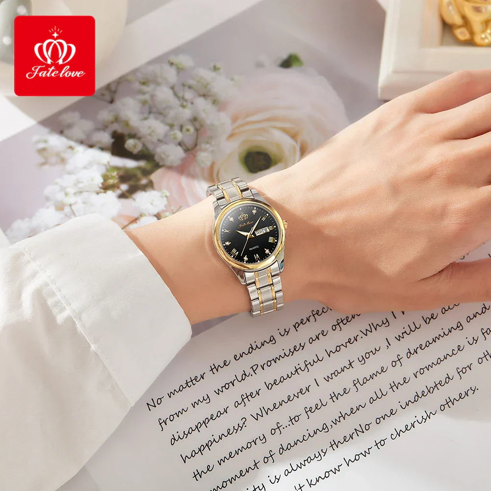 Coffret ensemble montre et bijoux pour femme luxe.