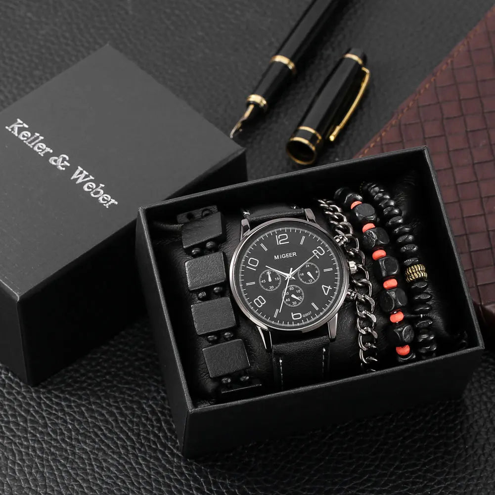 Coffret bracelet et montre pour Homme