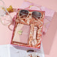 Coffret pour femme Lunette, Porte feuille plus montre style 2.